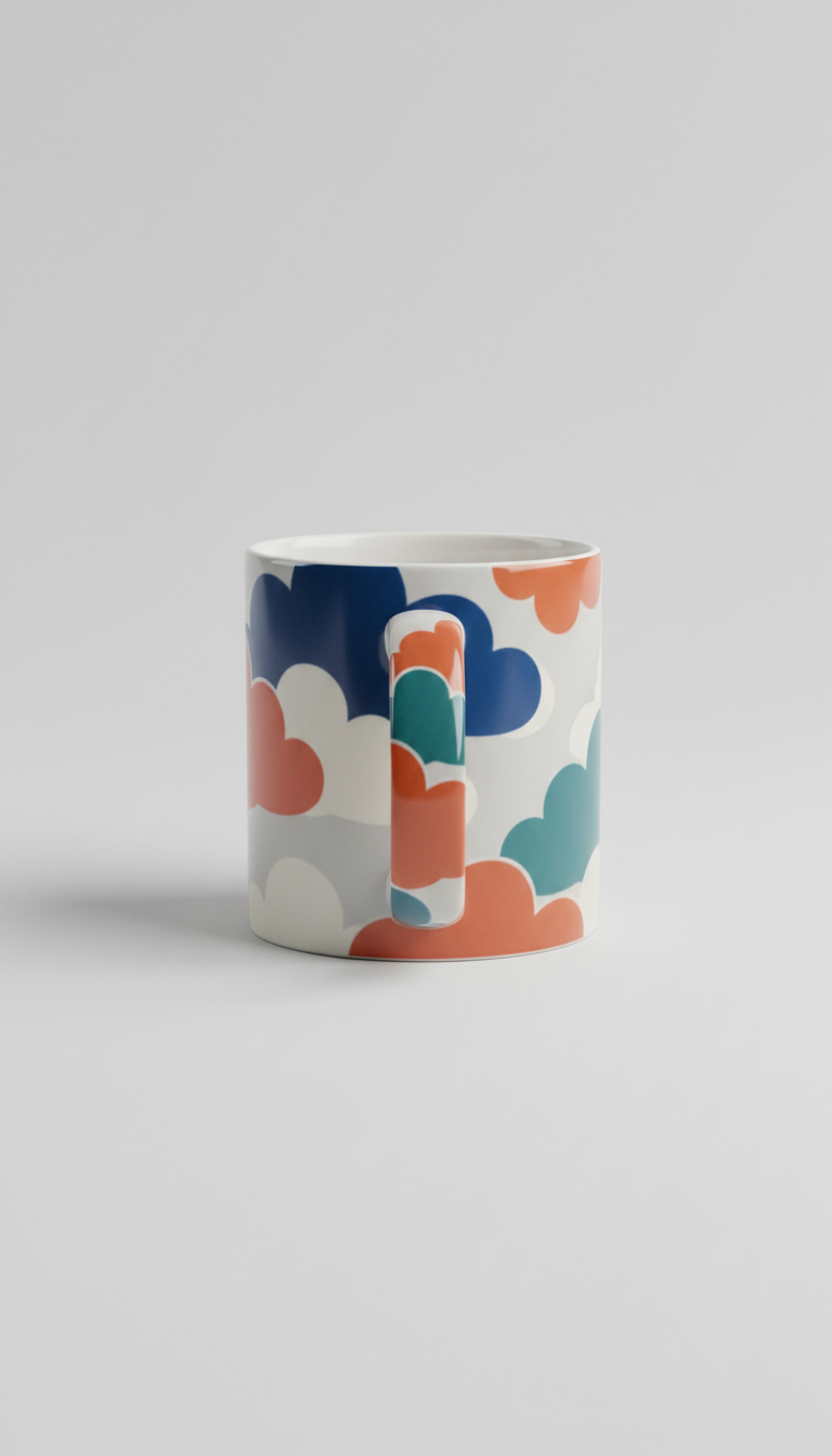 Minimalist Cloud Ceramic Mug – Aesthetic Coffee Mug