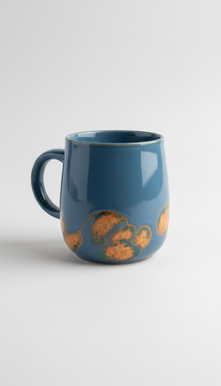 Steel Blue Custom Ceramic Mug – Personalised Coffee Mug