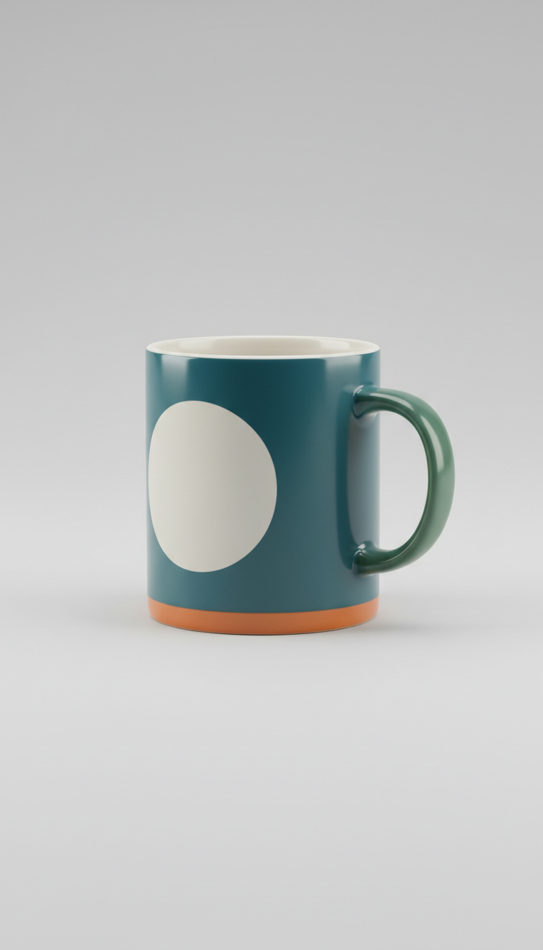Teal Slate Logo Ceramic Mug – Custom Branded Coffee Mug