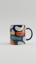 Tangerine Graphic Ceramic Mug – Bold Colourful Coffee Mug